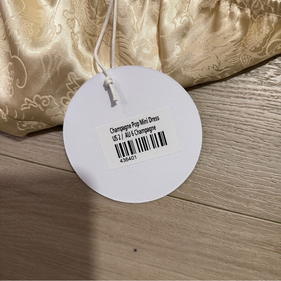 NEW Princess polly champagne pop mini dress size 2 Sexy Silky Gold - Picture 12 of 15
